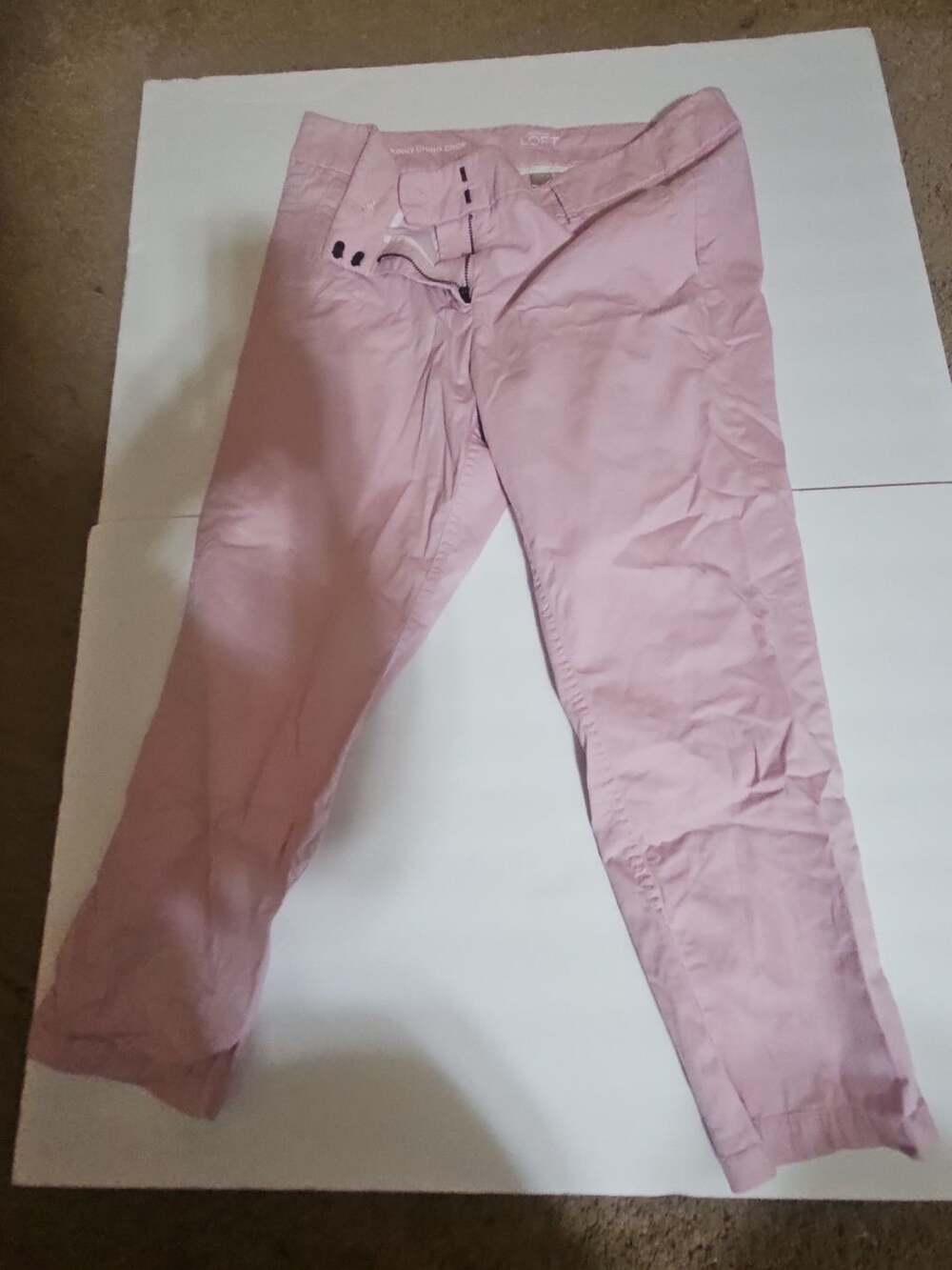 LOFT Skinny Chino Crop Size 14P Pink Pants